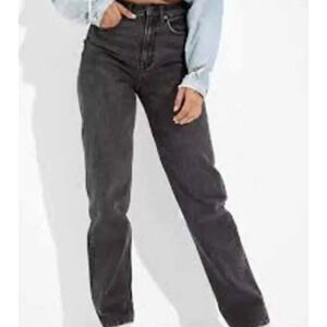 American Eagle Baggy Jeans Size 0 washed black